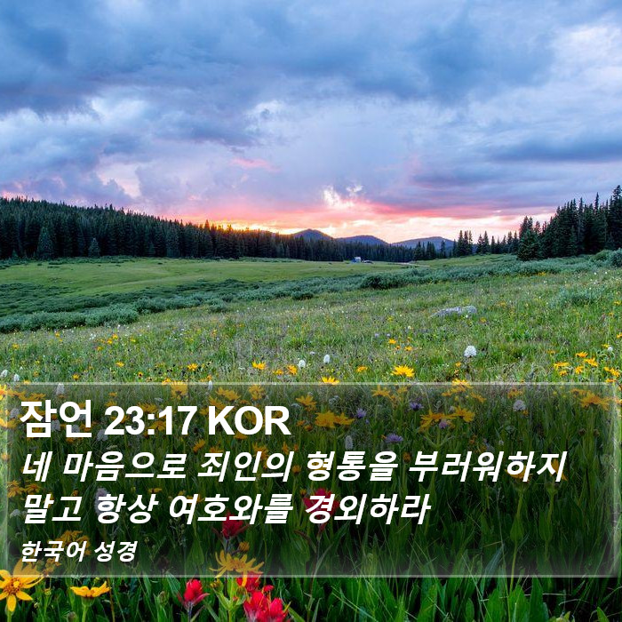 잠언 23:17 KOR Bible Study