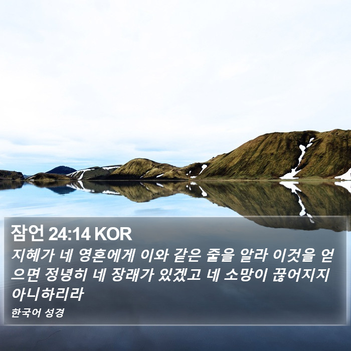 잠언 24:14 KOR Bible Study