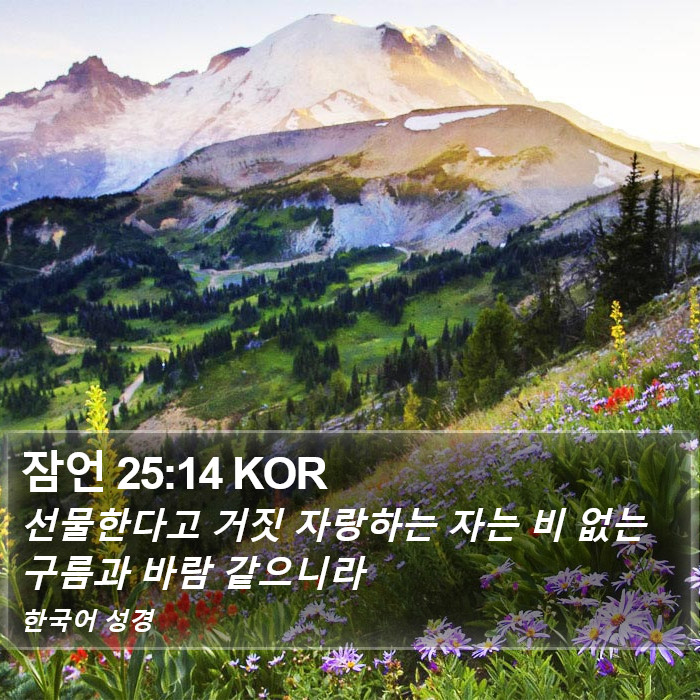 잠언 25:14 KOR Bible Study