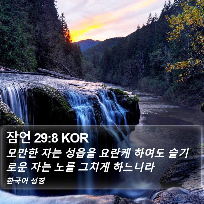 잠언 29:8 KOR Bible Study