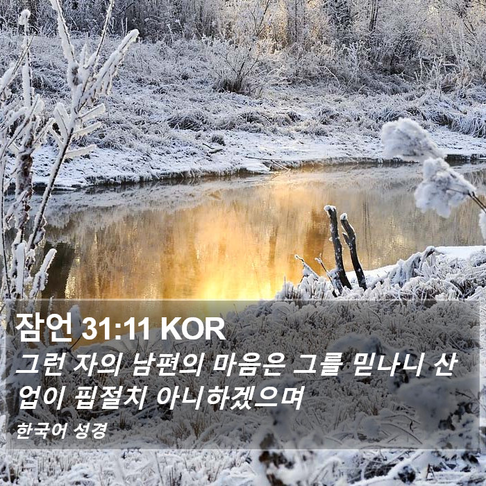 잠언 31:11 KOR Bible Study