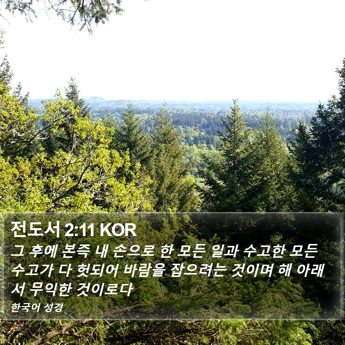 전도서 2:11 KOR Bible Study