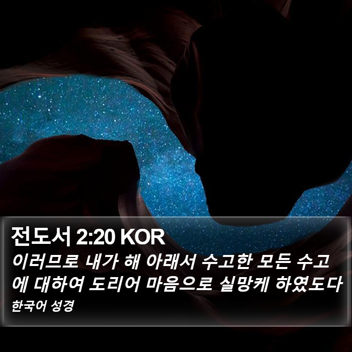 전도서 2:20 KOR Bible Study