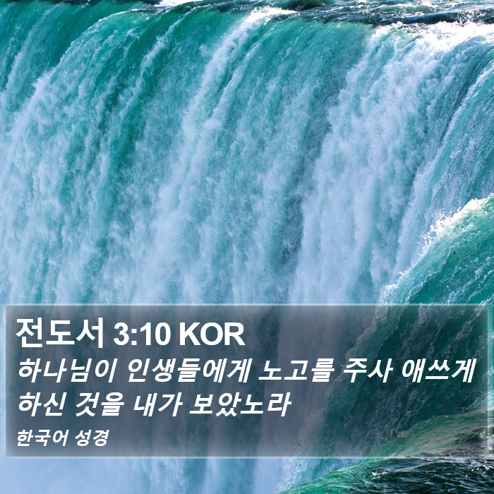 전도서 3:10 KOR Bible Study