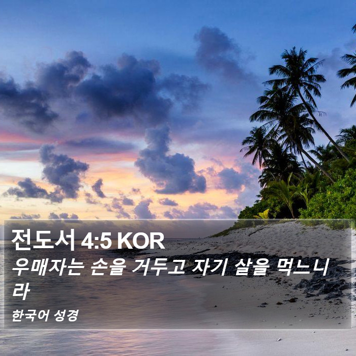전도서 4:5 KOR Bible Study