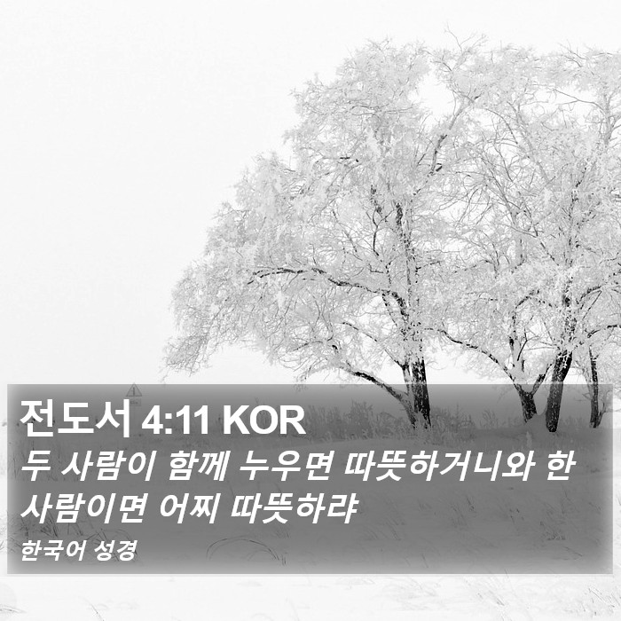 전도서 4:11 KOR Bible Study