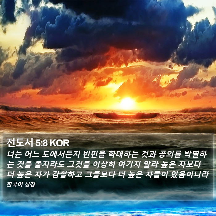 전도서 5:8 KOR Bible Study