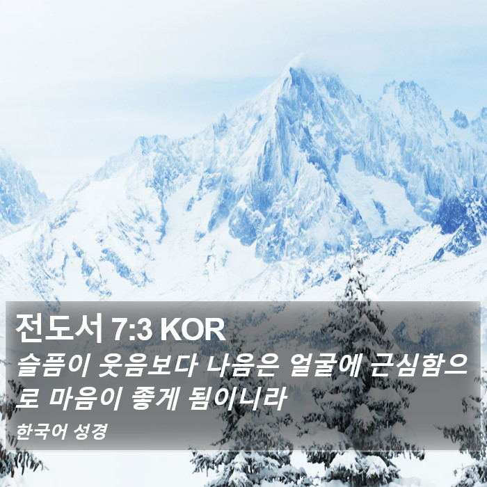 전도서 7:3 KOR Bible Study