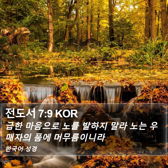 전도서 7:9 KOR Bible Study