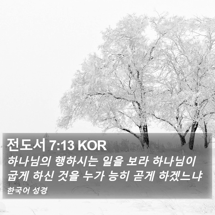 전도서 7:13 KOR Bible Study