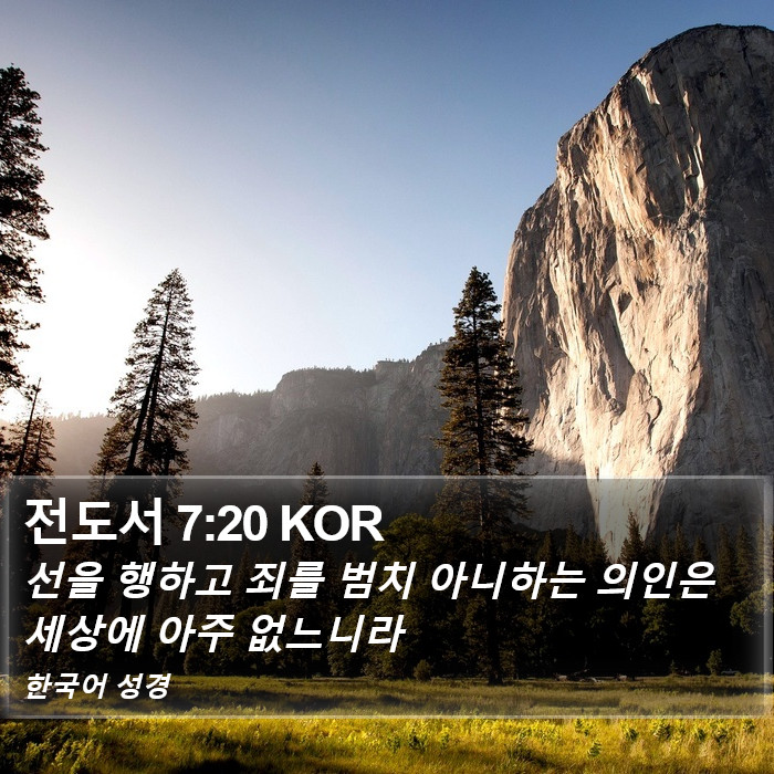 전도서 7:20 KOR Bible Study
