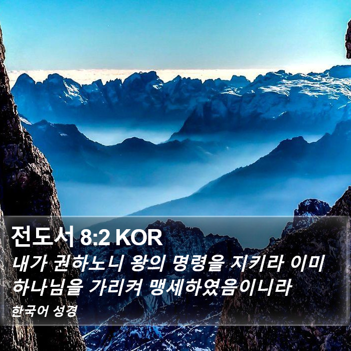 전도서 8:2 KOR Bible Study