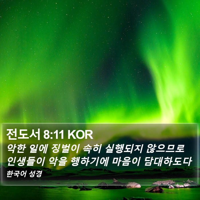 전도서 8:11 KOR Bible Study