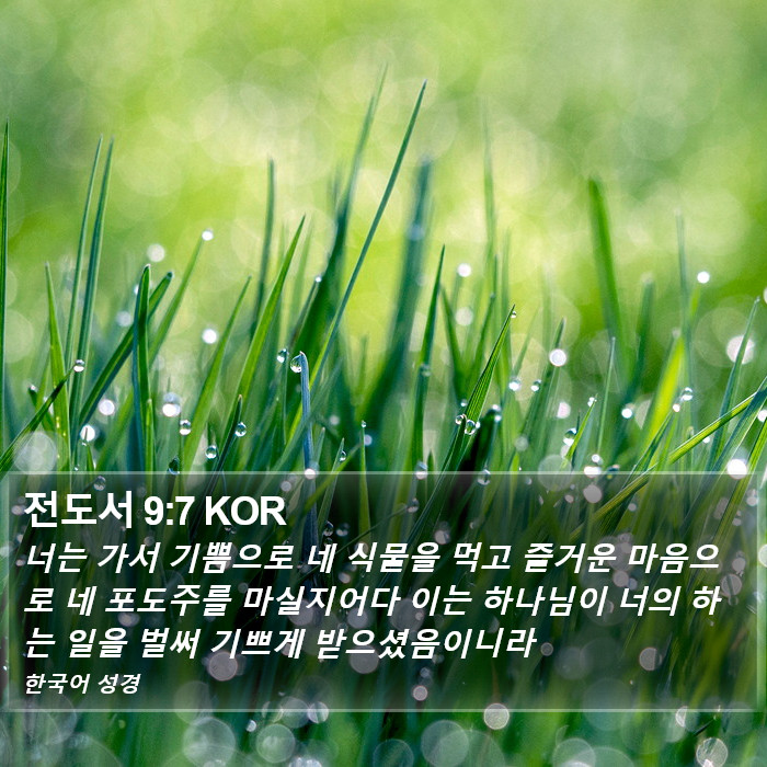 전도서 9:7 KOR Bible Study