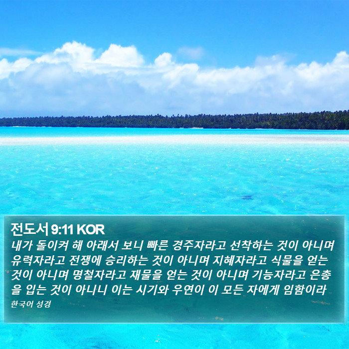 전도서 9:11 KOR Bible Study