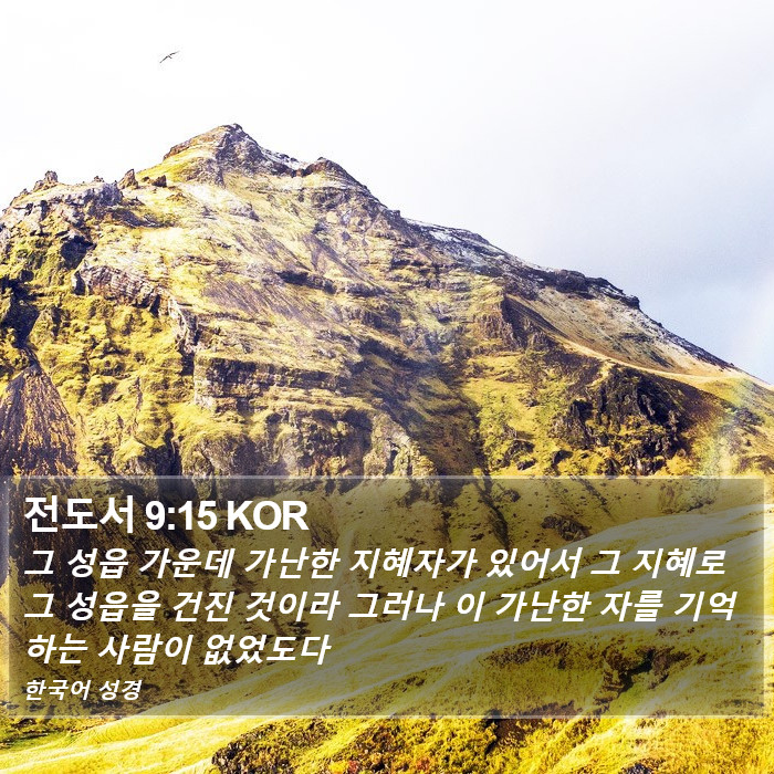 전도서 9:15 KOR Bible Study