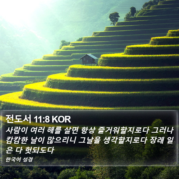 전도서 11:8 KOR Bible Study