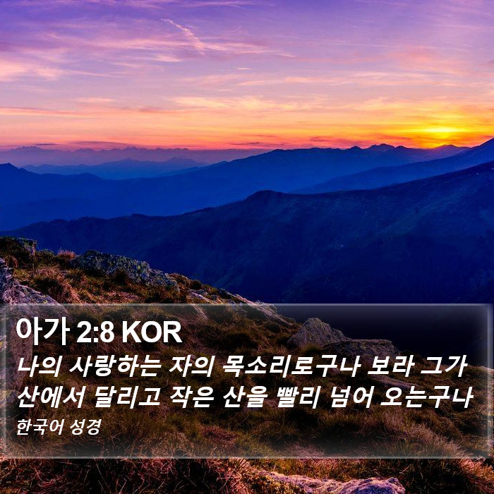 아가 2:8 KOR Bible Study