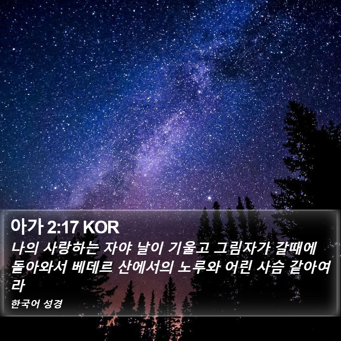 아가 2:17 KOR Bible Study