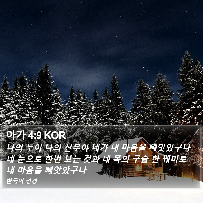 아가 4:9 KOR Bible Study