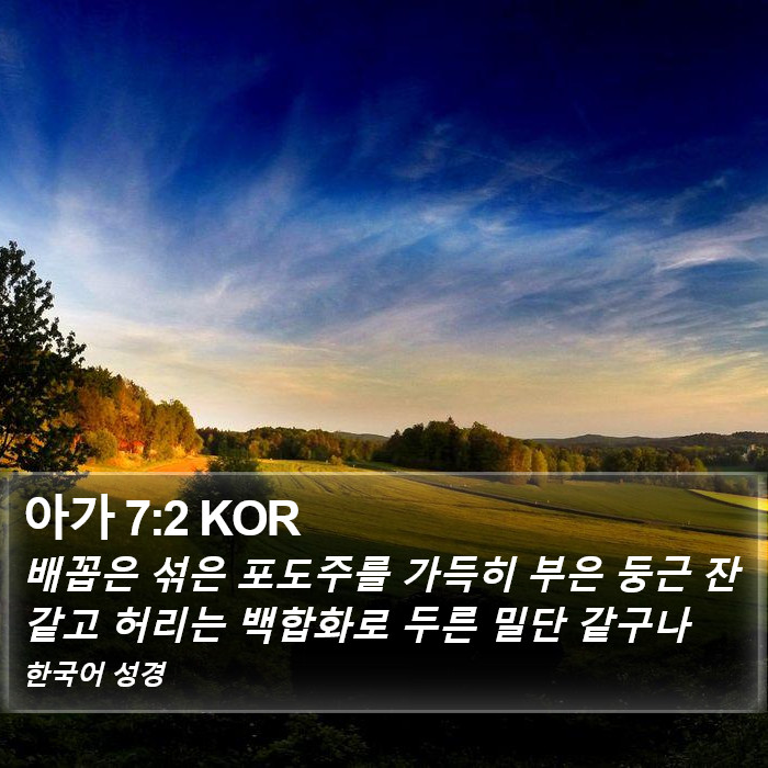 아가 7:2 KOR Bible Study