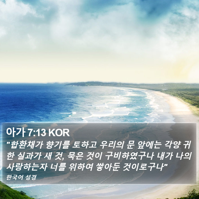 아가 7:13 KOR Bible Study