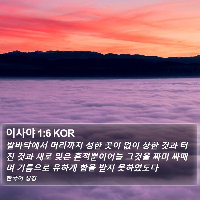 이사야 1:6 KOR Bible Study