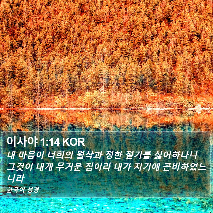 이사야 1:14 KOR Bible Study