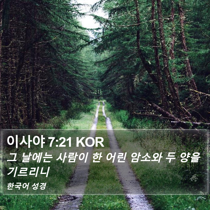 이사야 7:21 KOR Bible Study
