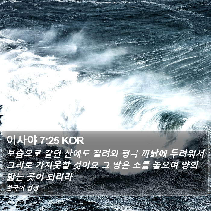 이사야 7:25 KOR Bible Study