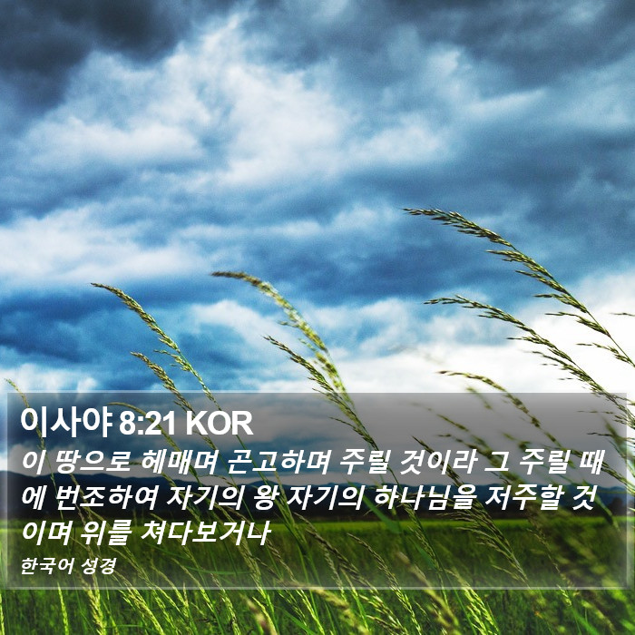 이사야 8:21 KOR Bible Study