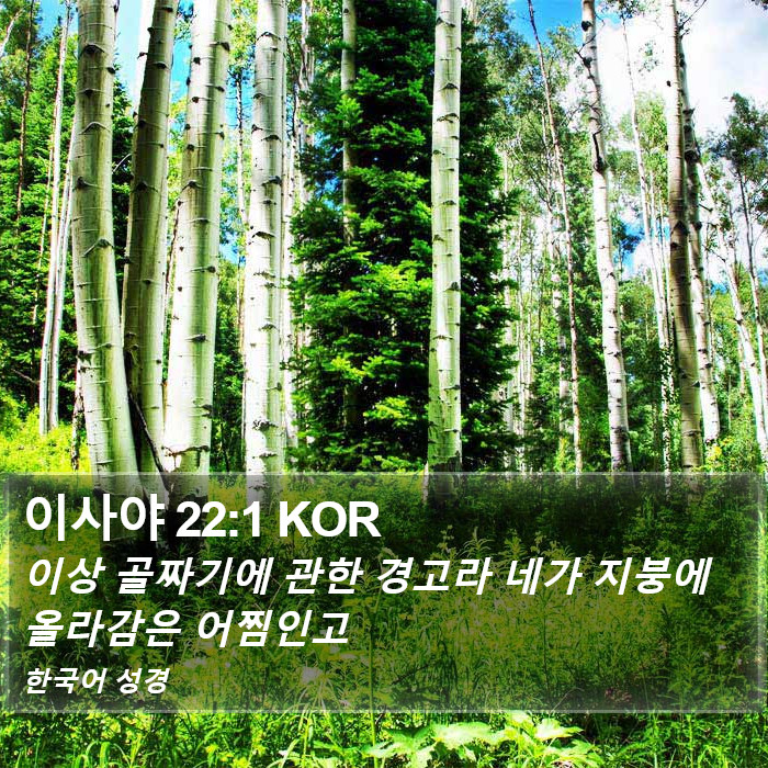 이사야 22:1 KOR Bible Study