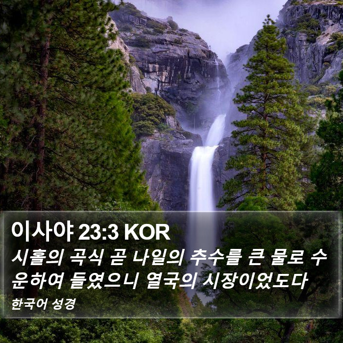 이사야 23:3 KOR Bible Study