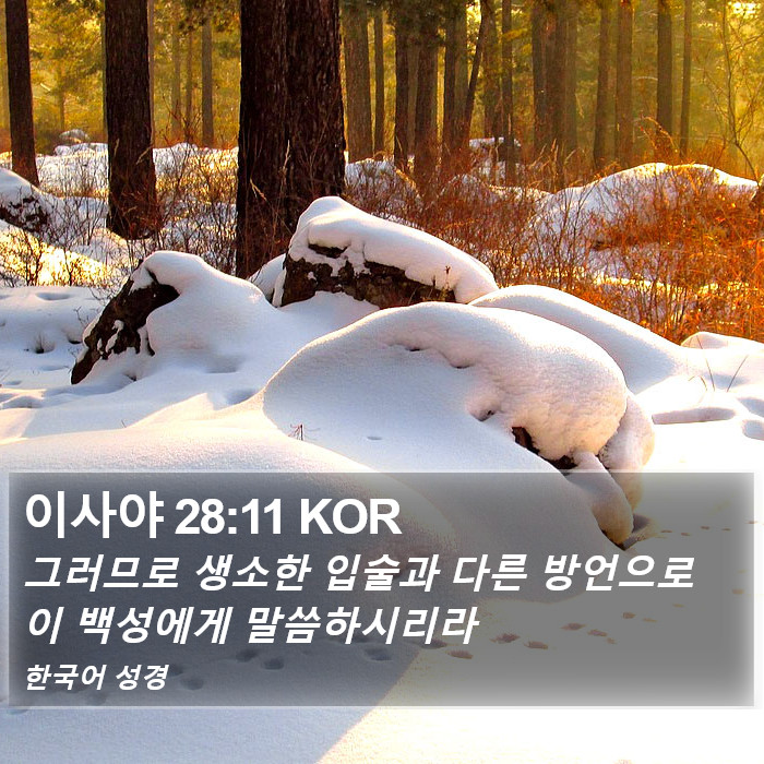 이사야 28:11 KOR Bible Study