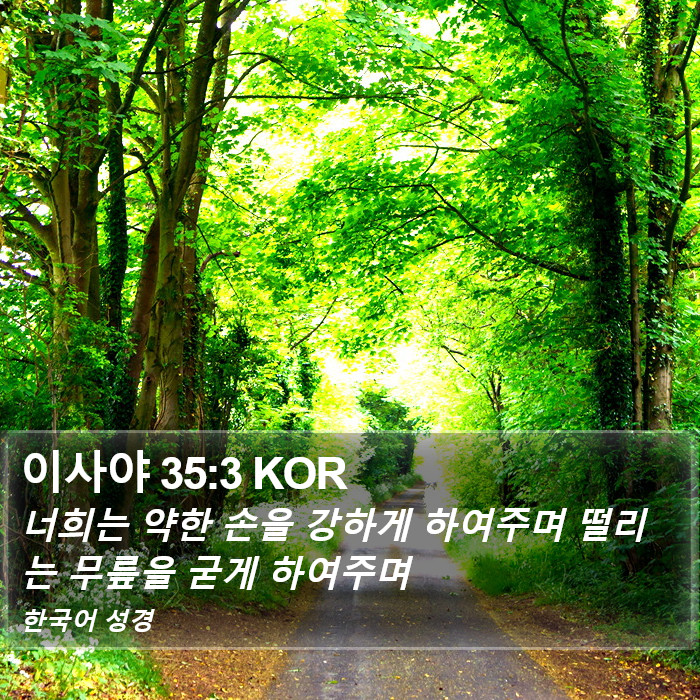 이사야 35:3 KOR Bible Study