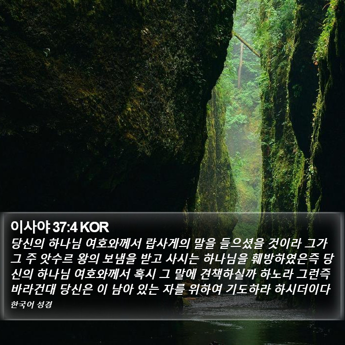 이사야 37:4 KOR Bible Study