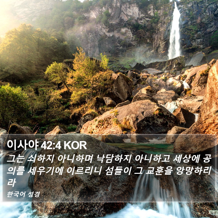 이사야 42:4 KOR Bible Study