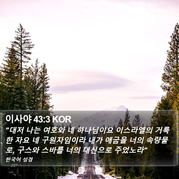 이사야 43:3 KOR Bible Study