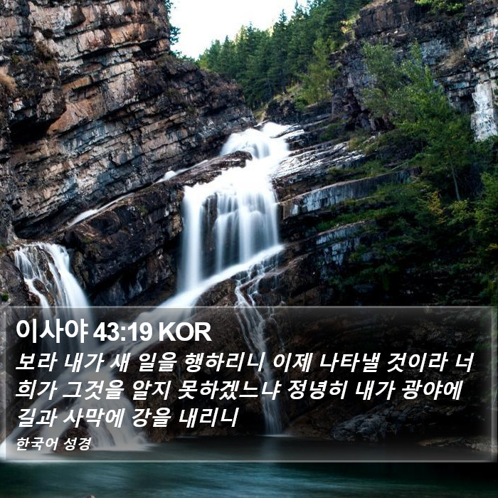 이사야 43:19 KOR Bible Study