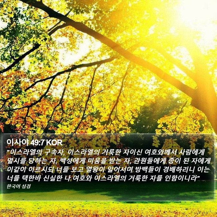 이사야 49:7 KOR Bible Study