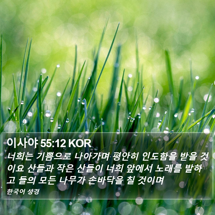 이사야 55:12 KOR Bible Study