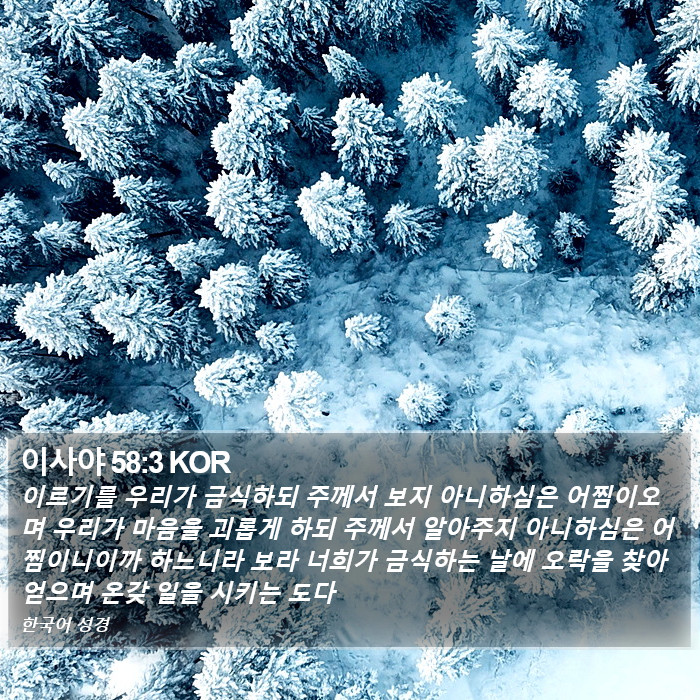 이사야 58:3 KOR Bible Study