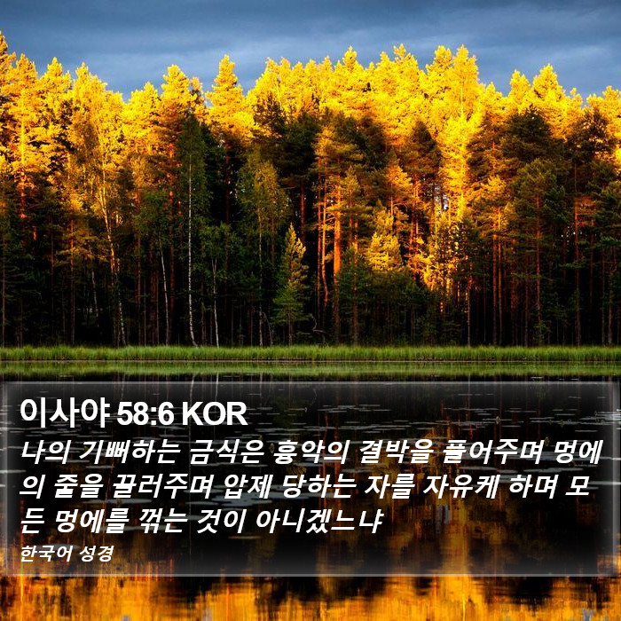 이사야 58:6 KOR Bible Study