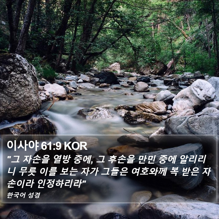 이사야 61:9 KOR Bible Study