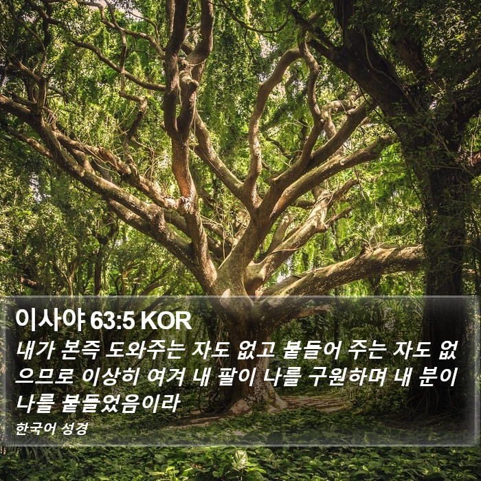 이사야 63:5 KOR Bible Study