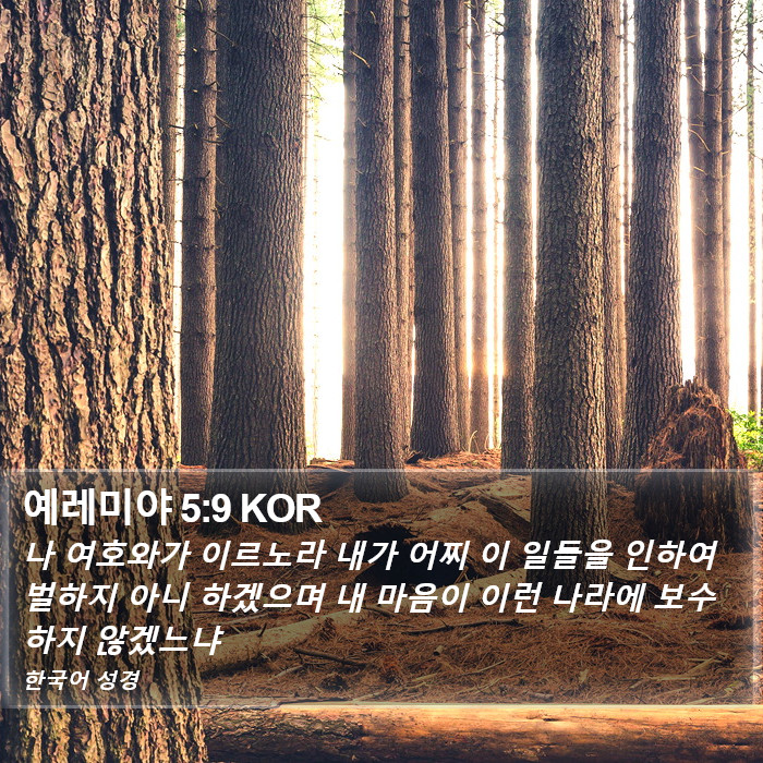 예레미야 5:9 KOR Bible Study