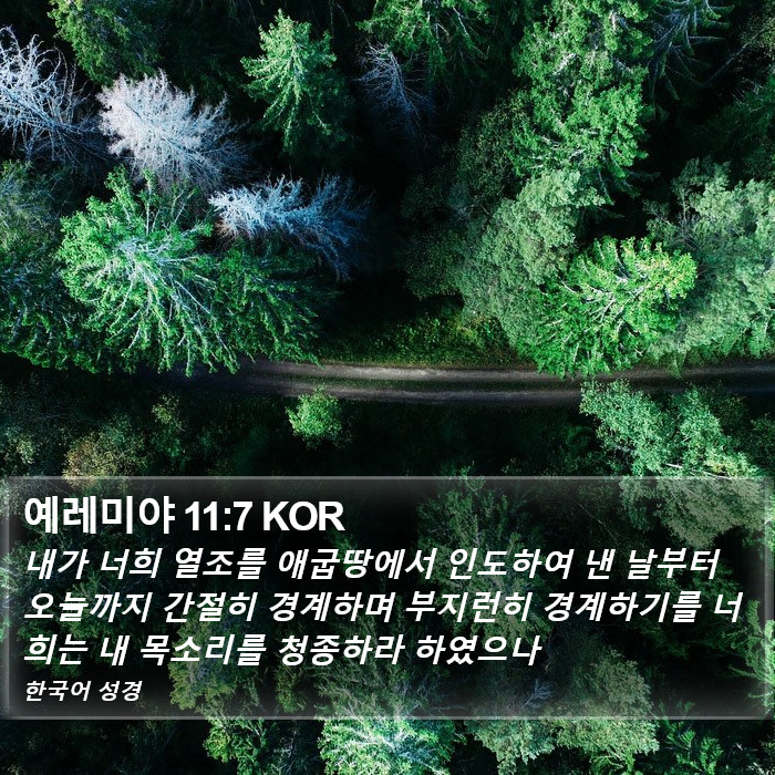 예레미야 11:7 KOR Bible Study