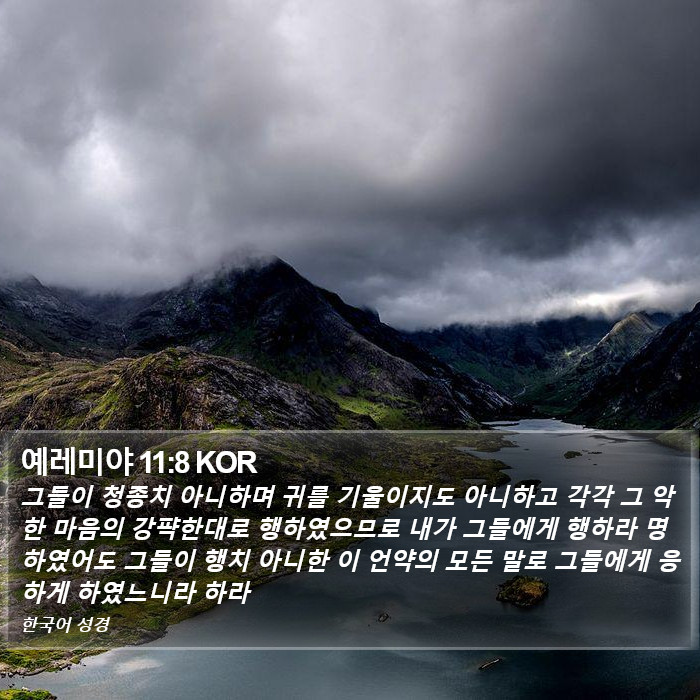 예레미야 11:8 KOR Bible Study