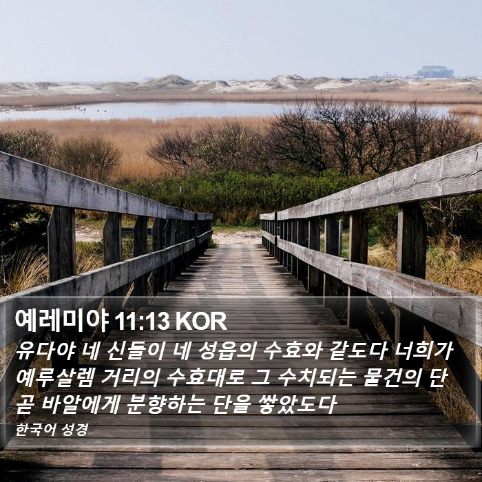 예레미야 11:13 KOR Bible Study