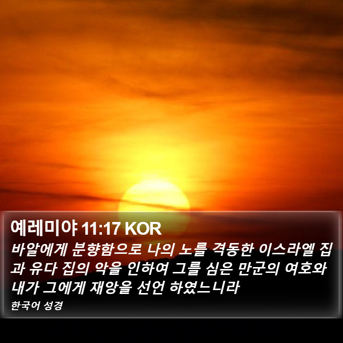 예레미야 11:17 KOR Bible Study